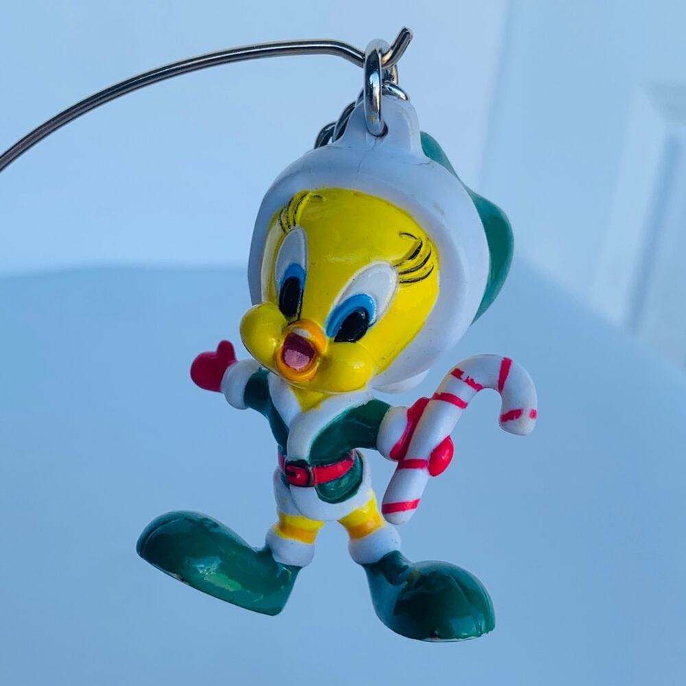 Vintage Tweety Bird Christmas Keychain